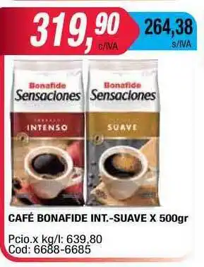 Maxiconsumo Bonafide Int.-suave Café x 500gr oferta