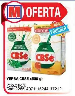 Maxiconsumo Cbse Yerba x 500gr oferta