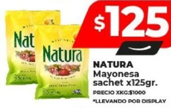 Supermayorista Vital NATURA Mayonesa sachet x125gr. oferta