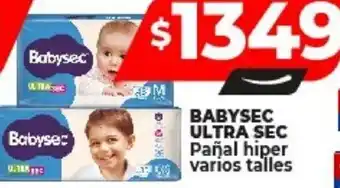 Supermayorista Vital BABYSEC ULTRA SEC Pañal hiper varios talles oferta