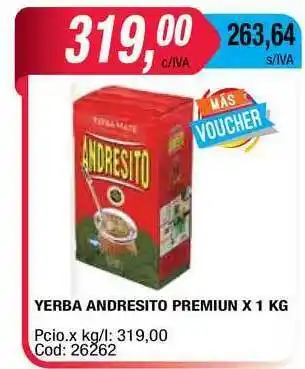 Maxiconsumo Andresito Premiun Yerba x 1kg oferta