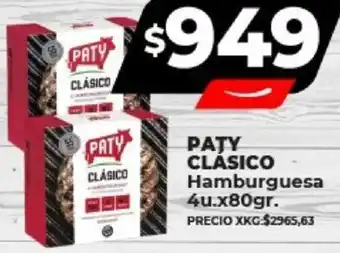 Supermayorista Vital PATY CLÁSICO Hamburguesa 4u.x80gr. oferta