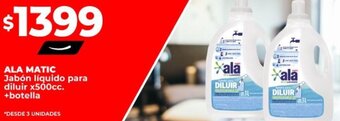 Supermayorista Vital ALA MATIC Jabón líquido para diluir x500cc. +botella oferta