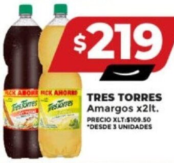 Supermayorista Vital TRES TORRES Amargos x2lt. oferta