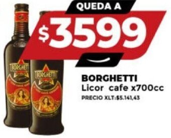 Supermayorista Vital BORGHETTI Licor cafe x700cc oferta