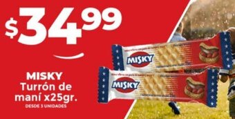 Supermayorista Vital MISKY Turrón de maní x25gr. oferta