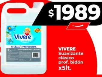 Supermayorista Vital VIVERE Suavizante clásico prof. bidón x5lt. oferta