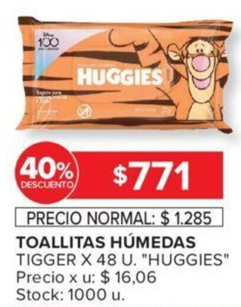Carrefour TOALLITAS HÚMEDAS TIGGER X 48 U. "HUGGIES" oferta