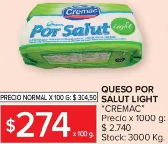 Carrefour QUESO POR SALUT LIGHT "CREMAC" oferta