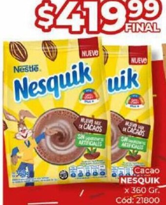 Diarco Cacao NESQUIK x 360gr oferta