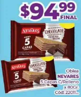 Diarco Oblea NEVARES 5 Capas C/Relleno x 80gr oferta