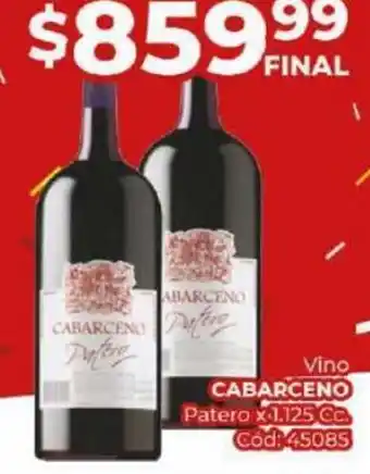 Diarco Vino CABARCENO Patero x 1.125 CC. Cod:45085 oferta
