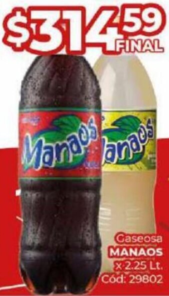 Diarco Gaseosa MANAOS x 2,25Lt oferta
