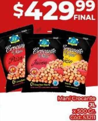 Diarco Mani Crocante JL x 500gr oferta