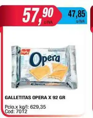 Opera Galletitas x 92gr