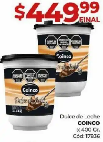 Diarco Dulce de Leche COINCO x 400 Gr. Cód: 17836 oferta
