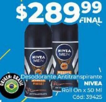 Diarco Desodorante Antitranspirante NIVEA Roll On x 50ML oferta
