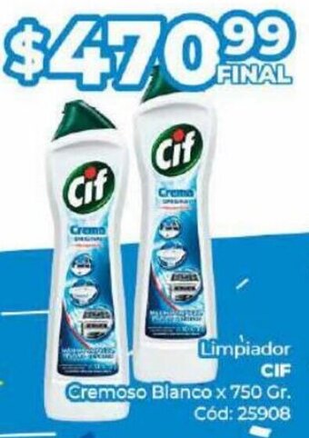 Diarco Limpiador CIF Cremoso Blanco x 750 Gr. oferta