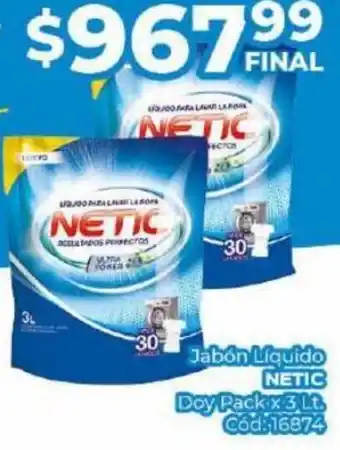 Diarco Jabón Líquido NETIC Doy Pack x 3 Lt oferta