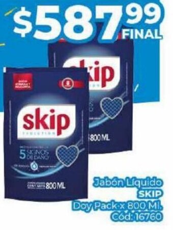 Diarco Jabón Líquido SKIP Doy Pack x 800ML oferta