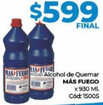 Diarco Alcohol de Quemar MÁS FUEGO x 930ML oferta