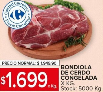 Carrefour Maxi BONDIOLA DE CERDO CONGELADA X KG. oferta