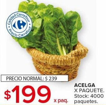 Carrefour Maxi ACELGA X PAQUETE oferta