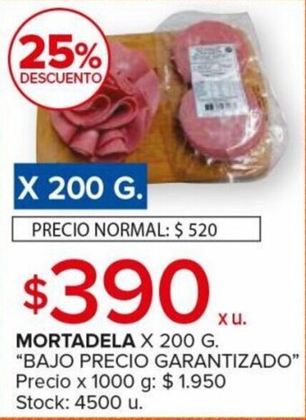 Carrefour Maxi MORTADELA X 200 G. "BAJO PRECIO GARANTIZADO" oferta