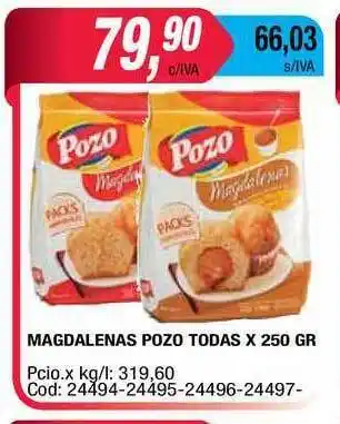 Maxiconsumo Pozo Todas Magdalenas x 250gr oferta