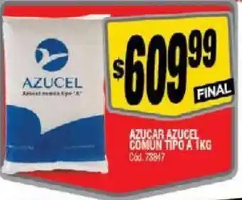 Supermercados Yaguar AZUCAR AZUCEL COMUN TIPO A 1KG Cod.73847 oferta