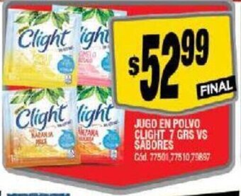 Supermercados Yaguar JUGO EN POLVO CLIGHT 7 GRS VS SABORES oferta