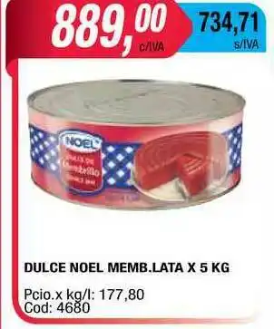 Maxiconsumo Dulce Noel Memb.lata x 5kg oferta
