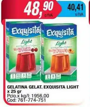Maxiconsumo Gelatina Gelat. Exquisita Light x 25gr oferta