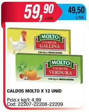 Maxiconsumo Caldos Molto x 12unid oferta