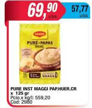Maxiconsumo Pure Inst Maggi Pap.huer.cr x 125gr oferta