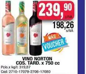 Maxiconsumo Vino Norton Cos. Tard. x 750cc oferta