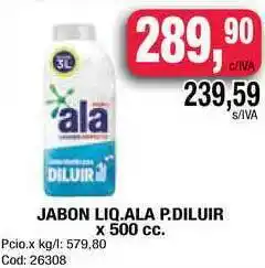 Maxiconsumo Jabon Liq.ala P.diluir x 500cc oferta