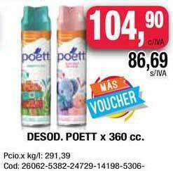 Maxiconsumo Desod. Poett x 360cc oferta