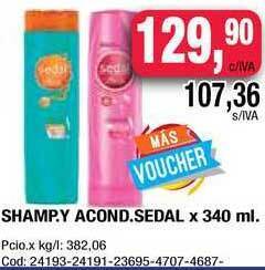 Maxiconsumo Shamp. Y Acond. Sedal x 340ml oferta