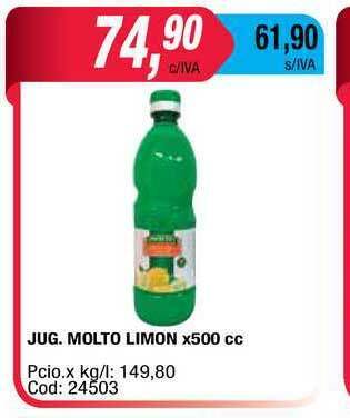 Maxiconsumo Jug. Molto Limon x 500cc oferta