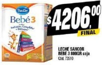 Supermercados Yaguar LECHE SANCOR BEBE 3 800GR caja Cod. 73510 oferta