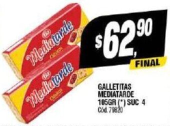 Supermercados Yaguar GALLETITAS MEDIATARDE 105GR oferta