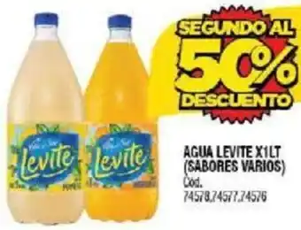 Supermercados Yaguar AGUA LEVITE X1LT oferta