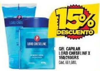 Supermercados Yaguar GEL CAPILAR LORD CHESELINE X 150/280GRS oferta