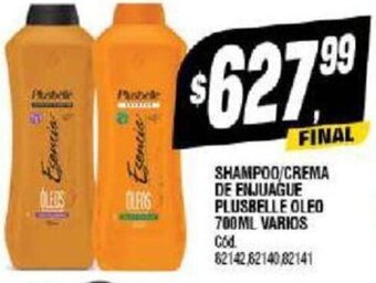 Supermercados Yaguar SHAMPOO/CREMA DE ENJUAGUE PLUSBELLE OLEO 700ML VARIOS oferta