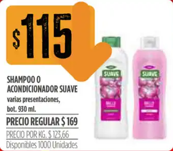 Supermercados Vea Suave Shampoo O Acondicionador 930ml oferta