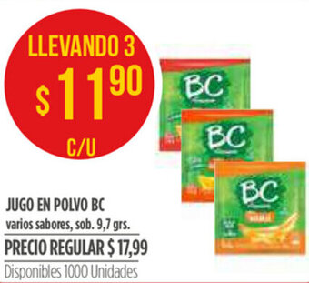 Supermercados Vea Jugo En Polvo BC oferta