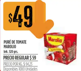 Supermercados Vea Marolio Puré de Tomate x 520gr oferta