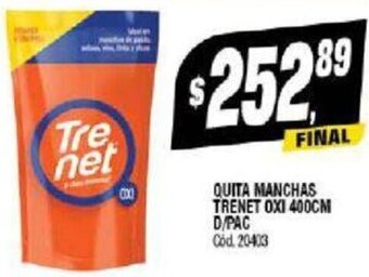 Supermercados Yaguar QUITA MANCHAS TRENET OXI 400CM D/PAC oferta
