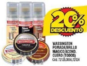 Supermercados Yaguar WASSINGTON POMADA/BRILLO MAGICO/ACOND. CUERO (TODOS) oferta